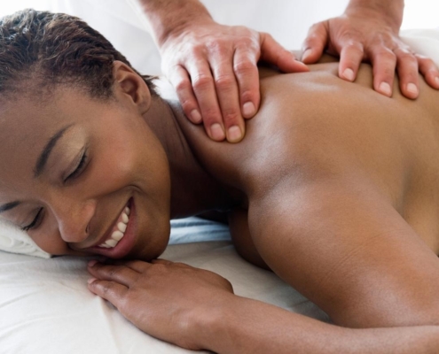 Woman getting a massage